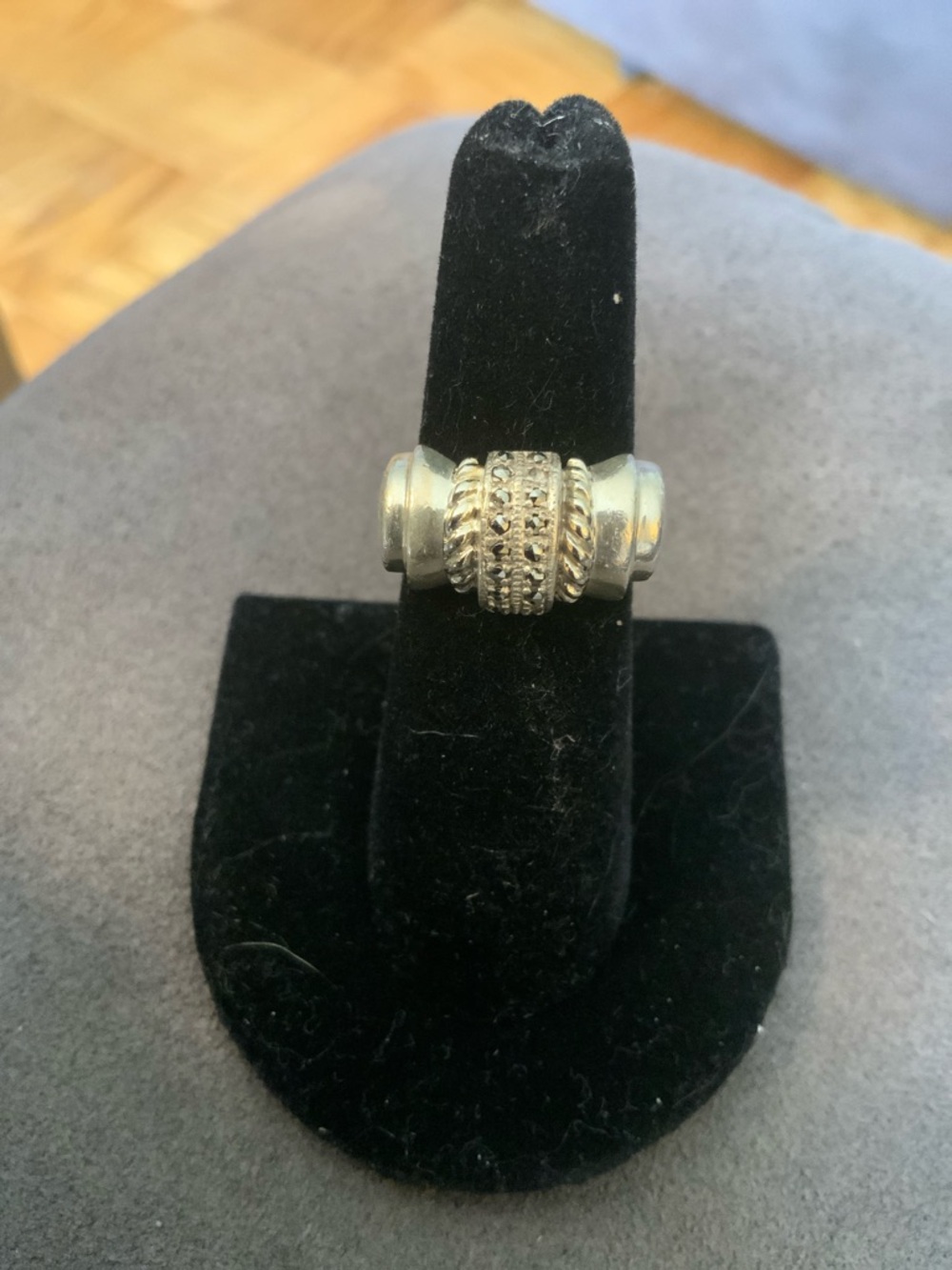 Sterling Silver Ring with Marcasite - Women's Fashion Jewelry